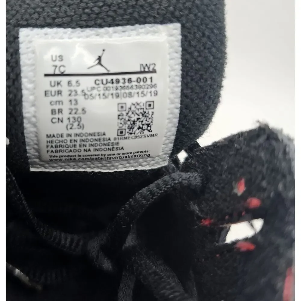 Air Jordan Air True Flight Red Black Toddler 7c